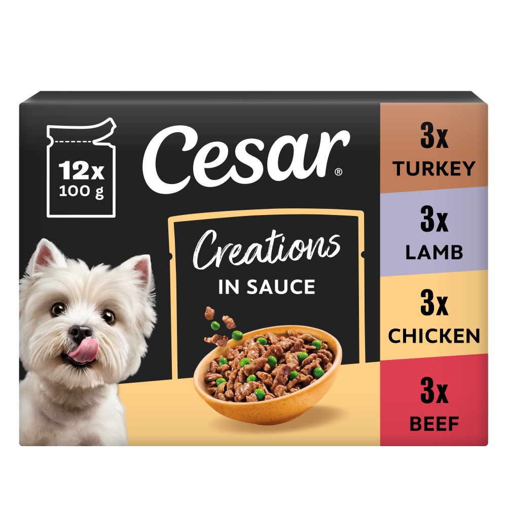 Cesar Cesar Deliciously Turkey Adult Wet Dog Food pet food packaging